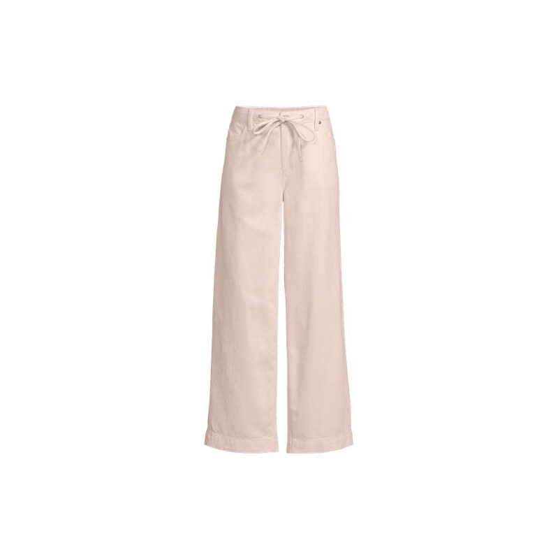 Soft Comfort Linen Blend Wide Leg Jeans, Women, size: 10, petite, Pink 115262072