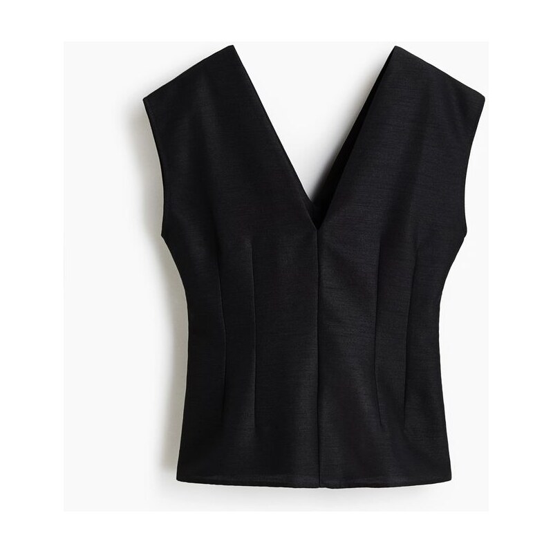 H&M - Tops výstřihem do V - Černá