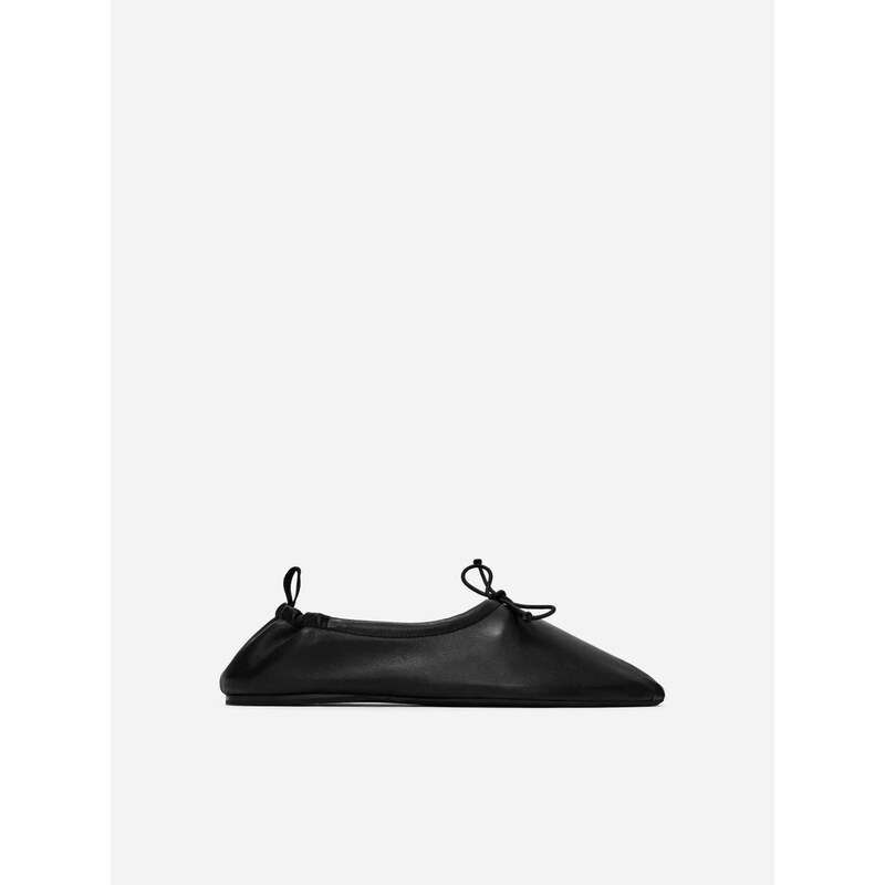 H&M - Sportovní Kožené Baleríny - černá 114261516
