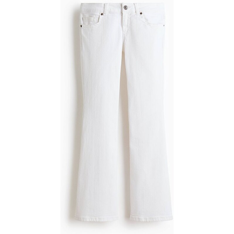 H&M - Flared Low Waist Jeans - Bílá