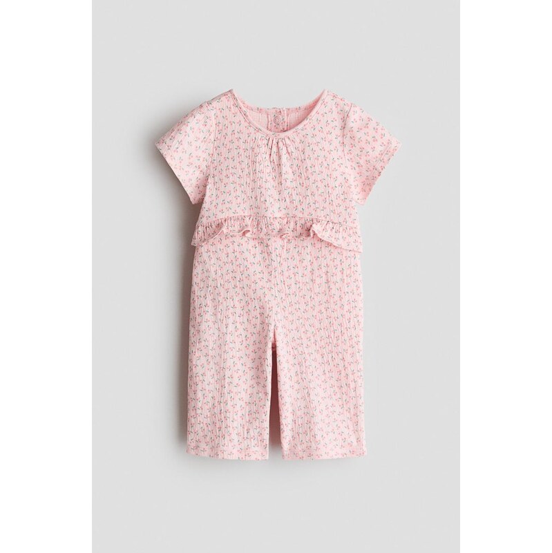 H&M - Mačkaný overal - Světle Růžová/Třešně