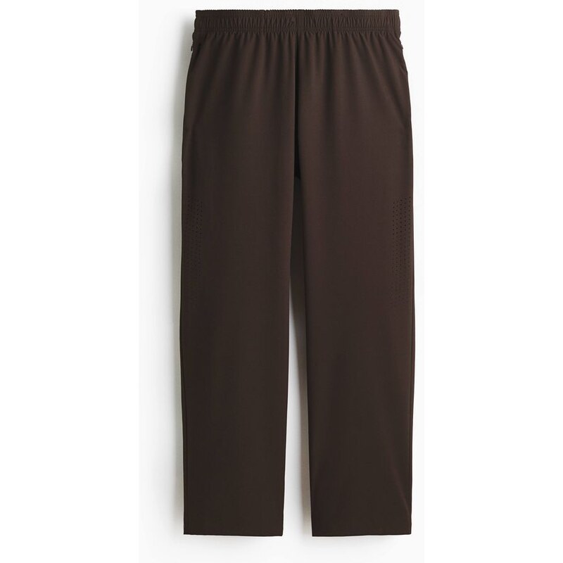 H&M - Sportovní kalhoty Regular Fit DryMove - Tmavě Hnědá