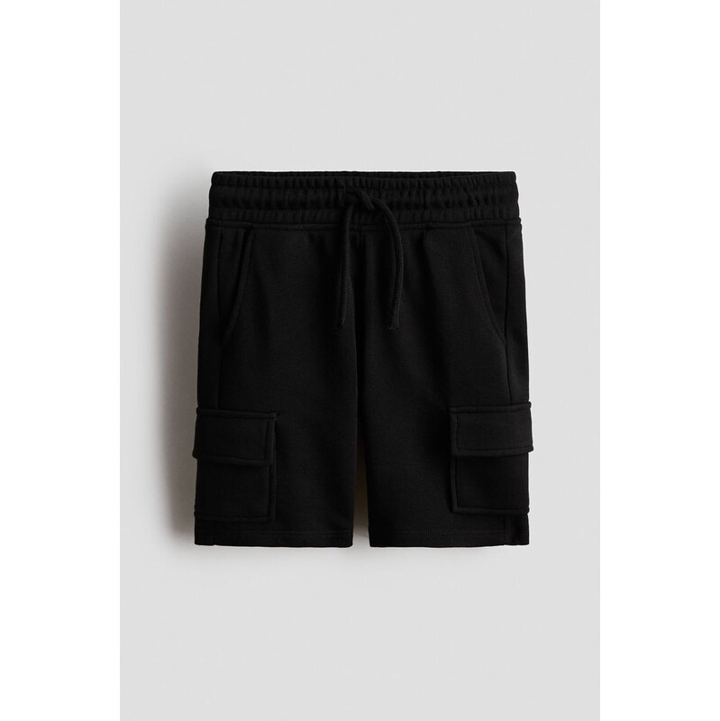 H&M - Teplákové šortky cargo - Černá