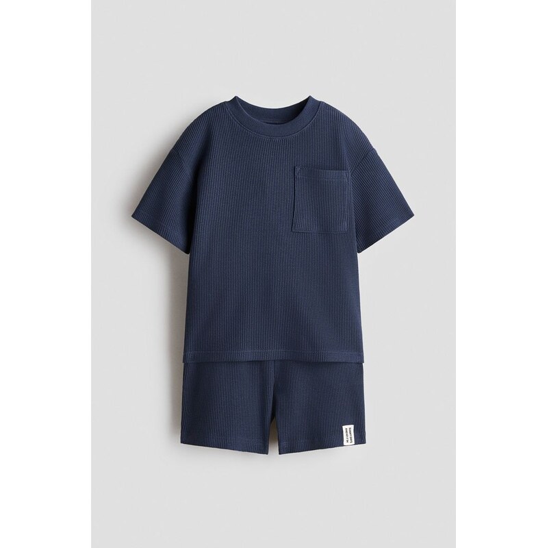 H&M - Dvoudílná bavlněná soupravas vaflovou texturou -