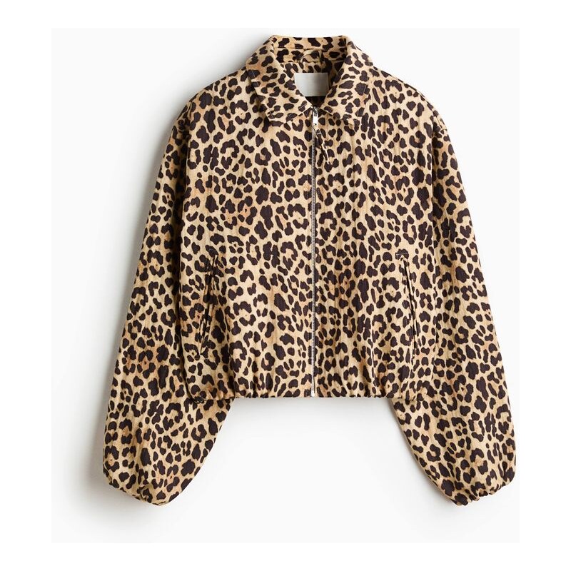H&M - Oversized bundas bublinovým lemem - hnědá 114445115