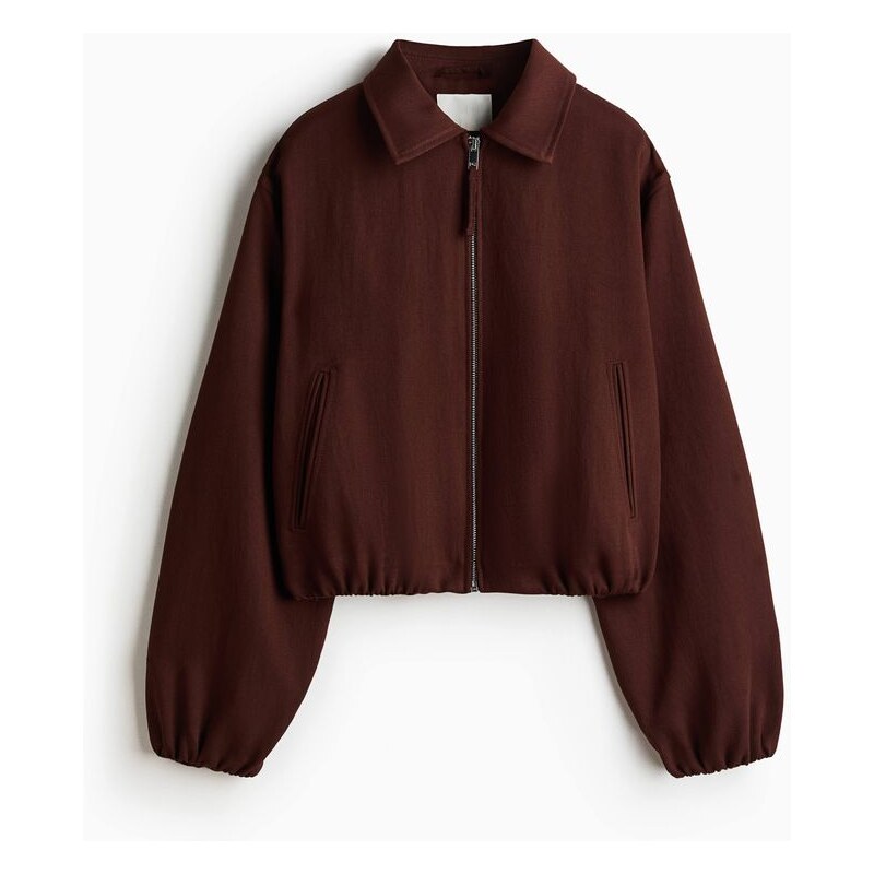 H&M - Oversized bundas bublinovým lemem - béžová 114445256