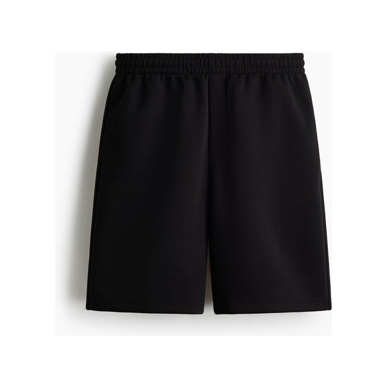H&M - Šortkys interlockem Relaxed Fit - Černá