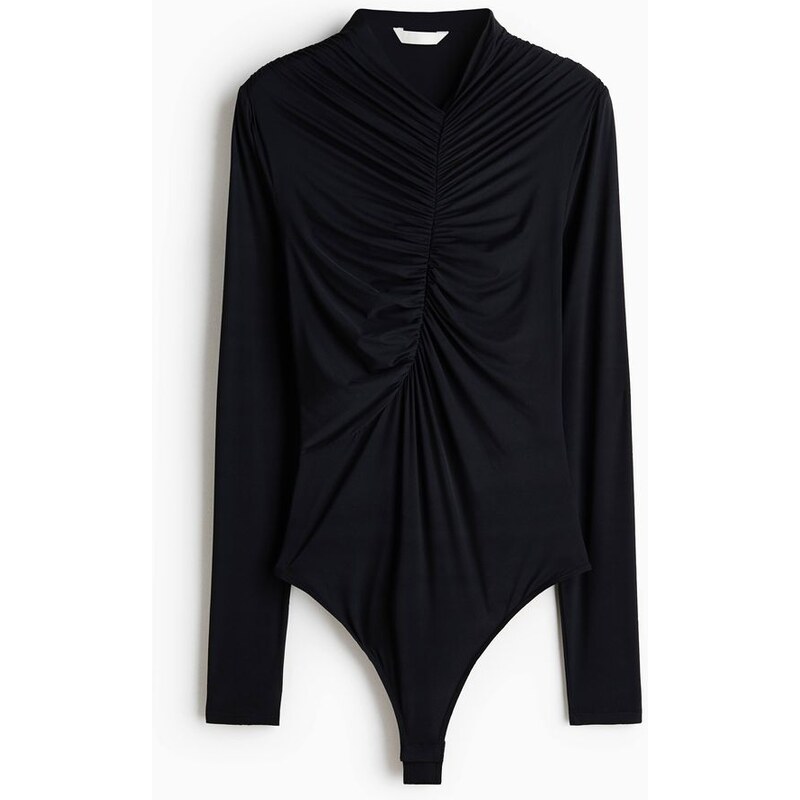 H&M - Řasené body thong - černá 114445336
