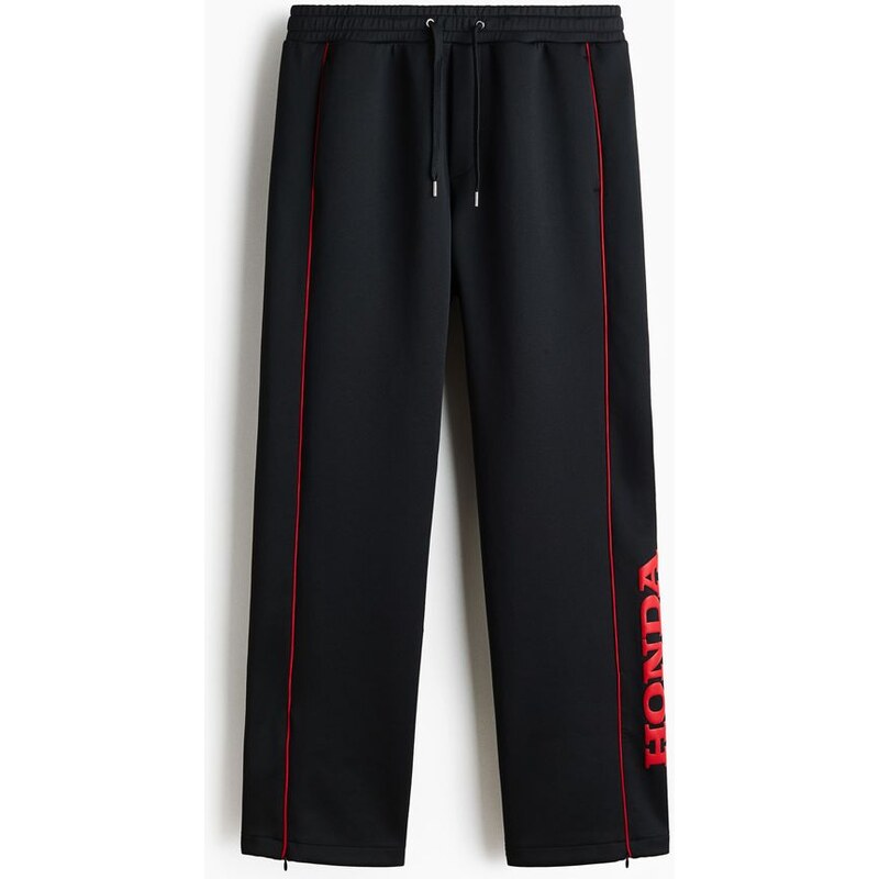 H&M - Kalhoty jogger Relaxed Fit - Černá/Honda