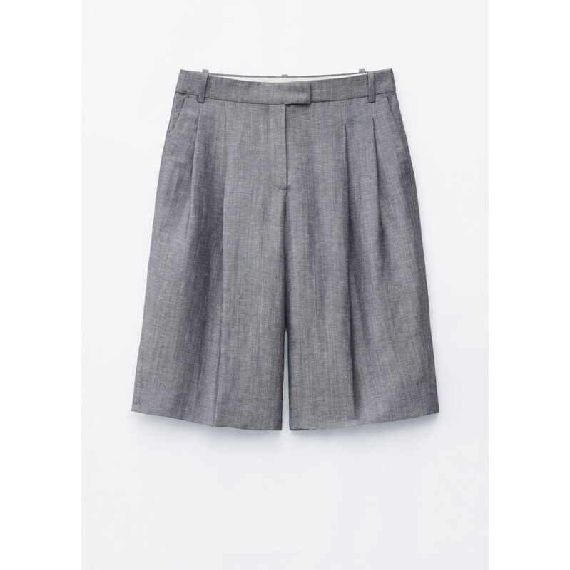H&M - Bermudy S Krejčovským Střihem - šedá 114445461