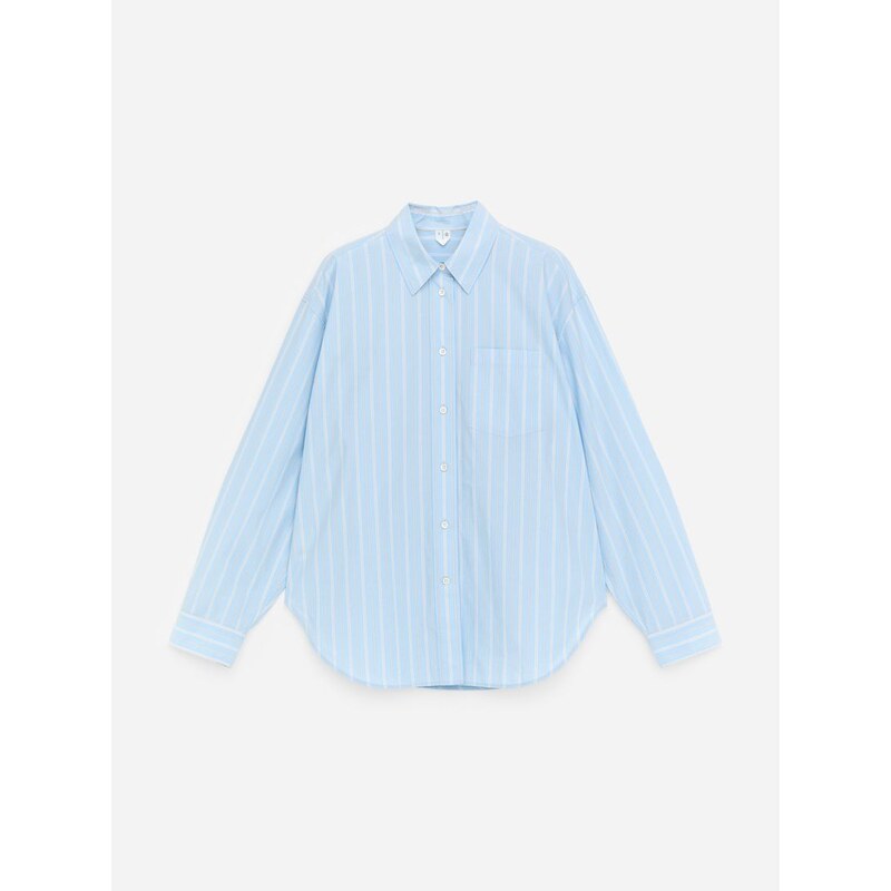 H&M - Cotton Shirt - modrá 114445450