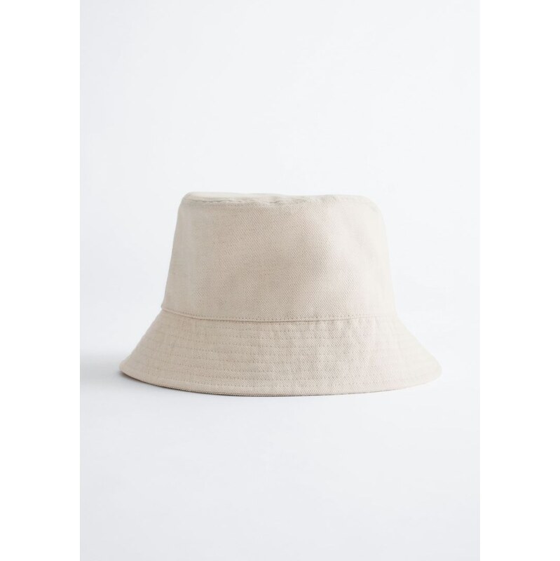 H&M - Kbelíkový Klobouk z Bavlny a Lnu - béžová 114445501