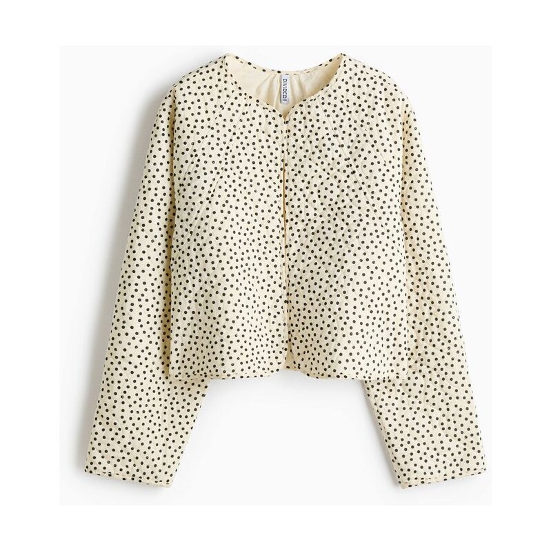 H&M - Oversized prošívaná bunda - žlutá 114445592