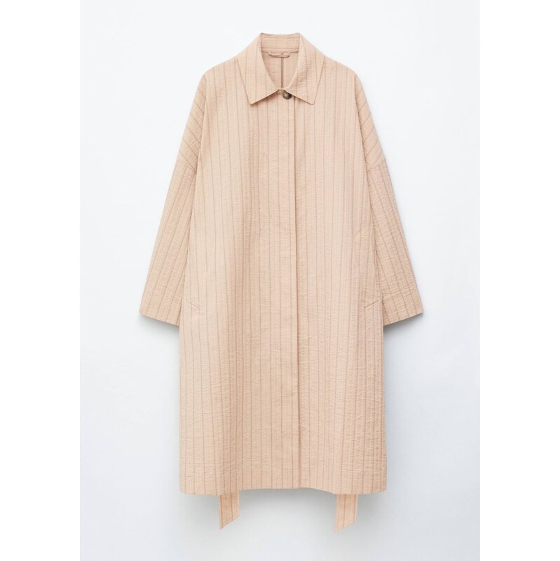 H&M - Oversized trenčkots proužky - béžová 114458550