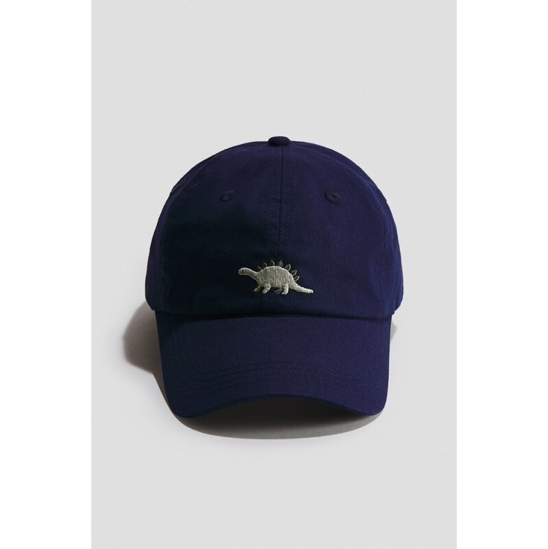 H&M - Keprová kšiltovkas motivem - Námořnická Modř/Dinosaurus