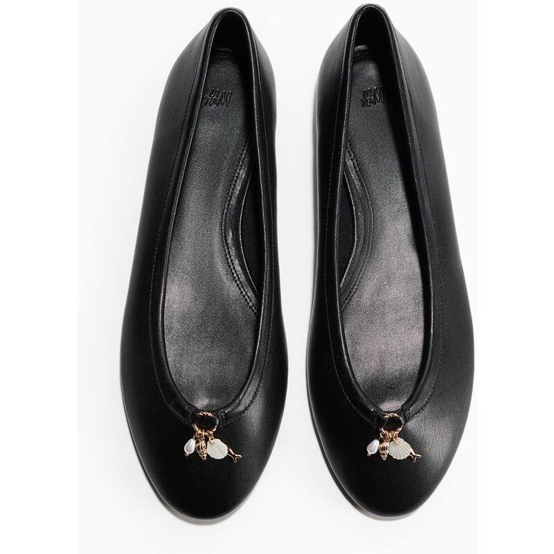 H&M - Balerínkys přívěskem - černá 114533007