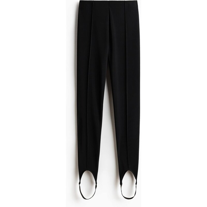 H&M - Legínys předními puky a pásky pod chodidlo - černá 114533025