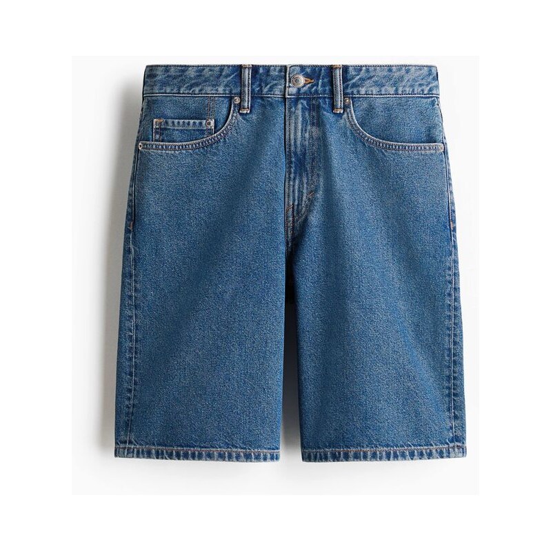 H&M - Džínové šortky Relaxed Fit - Denim Blue