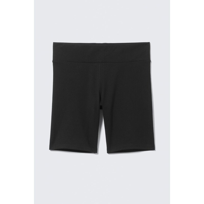 H&M - Biker šortkys mid-rise pasem - černá 114533264
