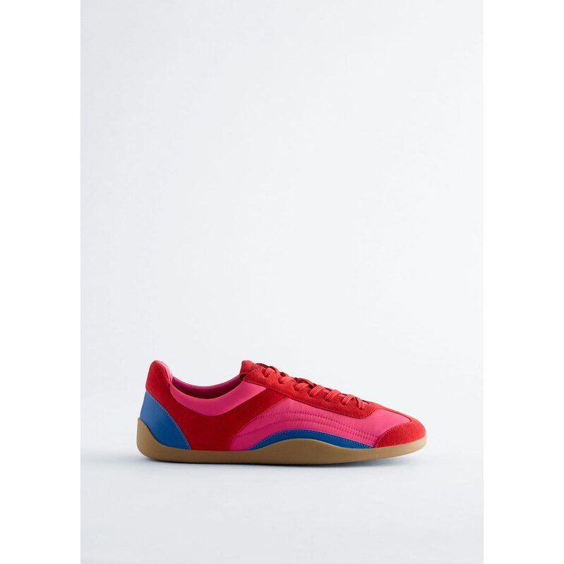 H&M - Minimalistické Kožené Tenisky - červená 114569918