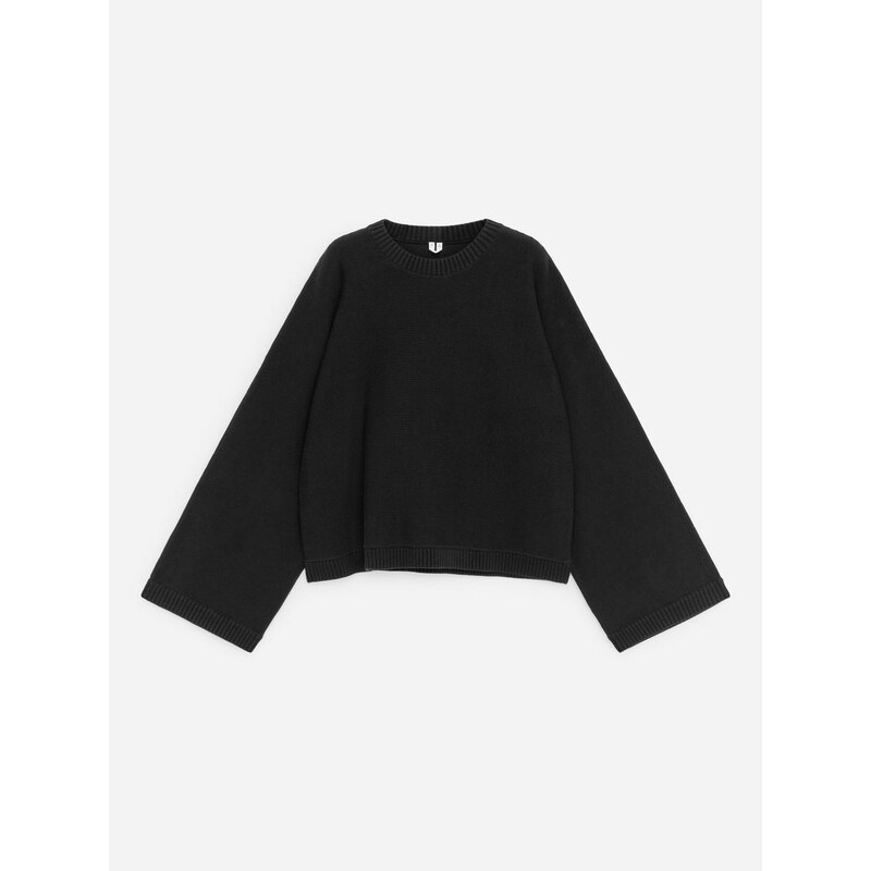 H&M - Bavlněný svetrs výřezy - černá 114569912