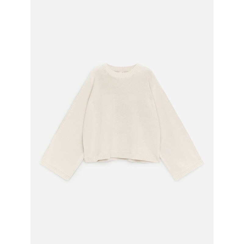 H&M - Bavlněný svetrs výřezy - béžová 114569913