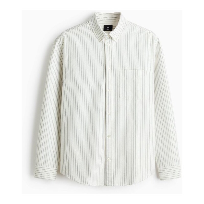 H&M - Košile oxford Regular Fit - Bílá/Proužky