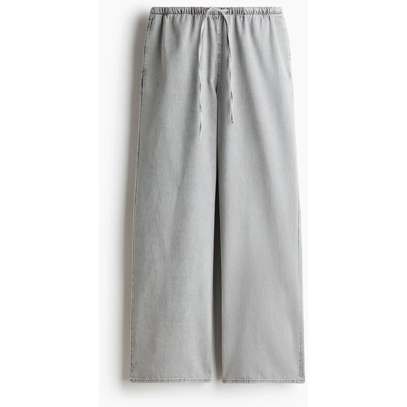 H&M - Džíny se stahovací šňůrkou - Šedá