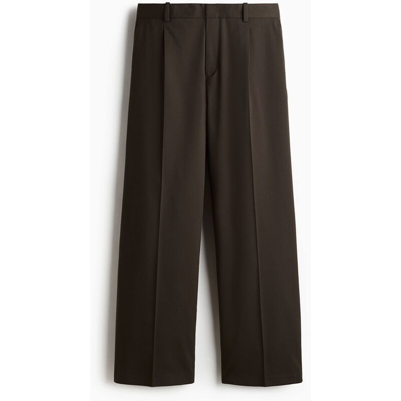 H&M - Elegantní kalhoty Loose Fit - zelená 108167425