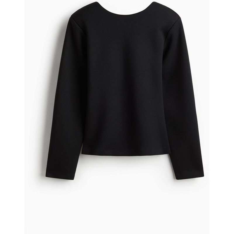H&M - Top z materiálu scubas hluboce vykrojenými zády - černá 108304816