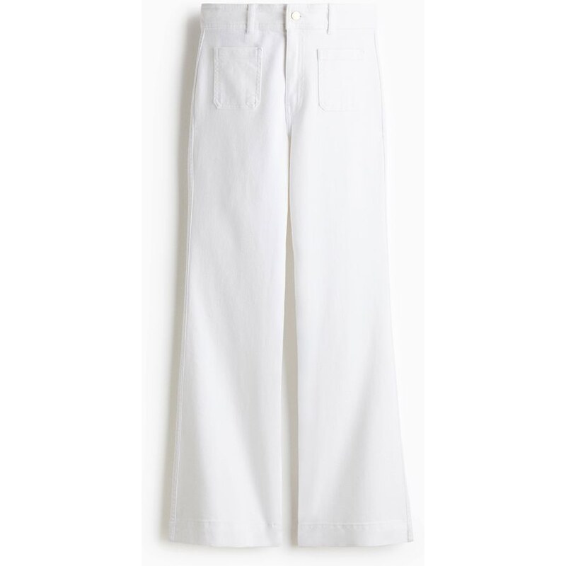 H&M - Flared High Jeans - Bílá