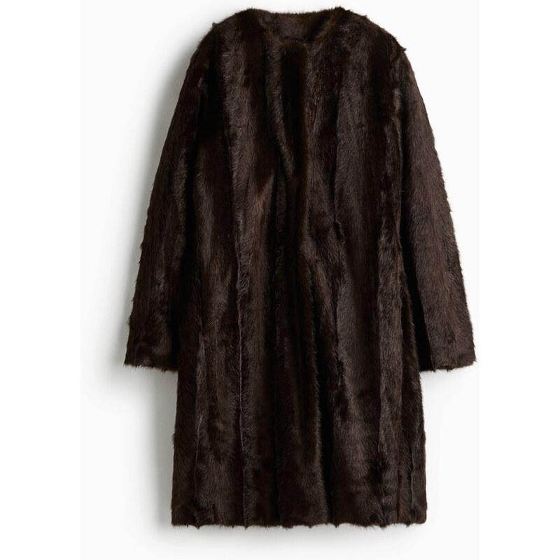 H&M - Kabát midi - hnědá 108637848