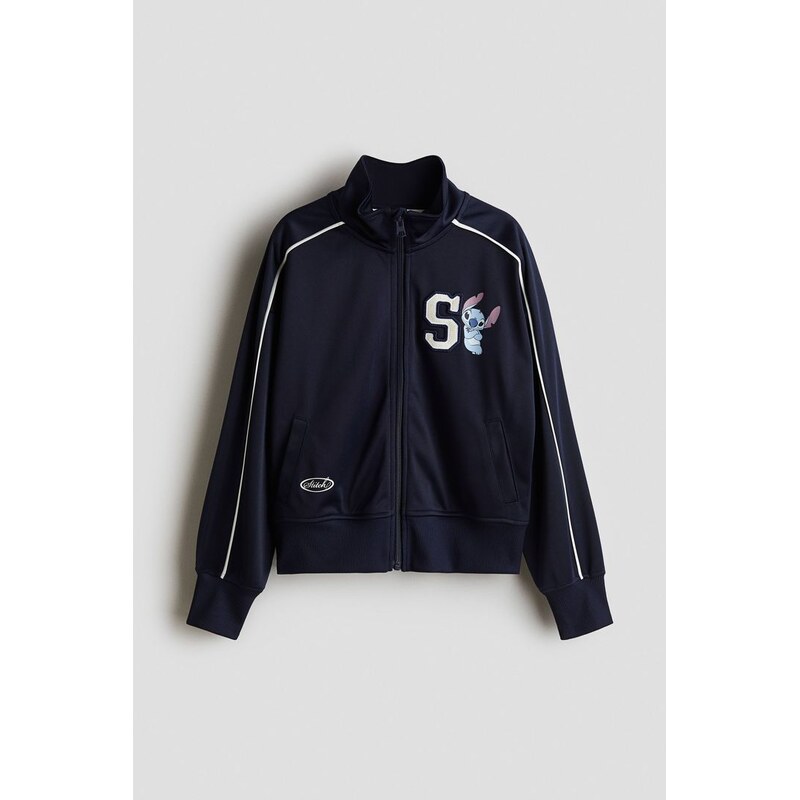 H&M - Sportovní bundas motivem - Námořnická Modř/Lilo & Stitch