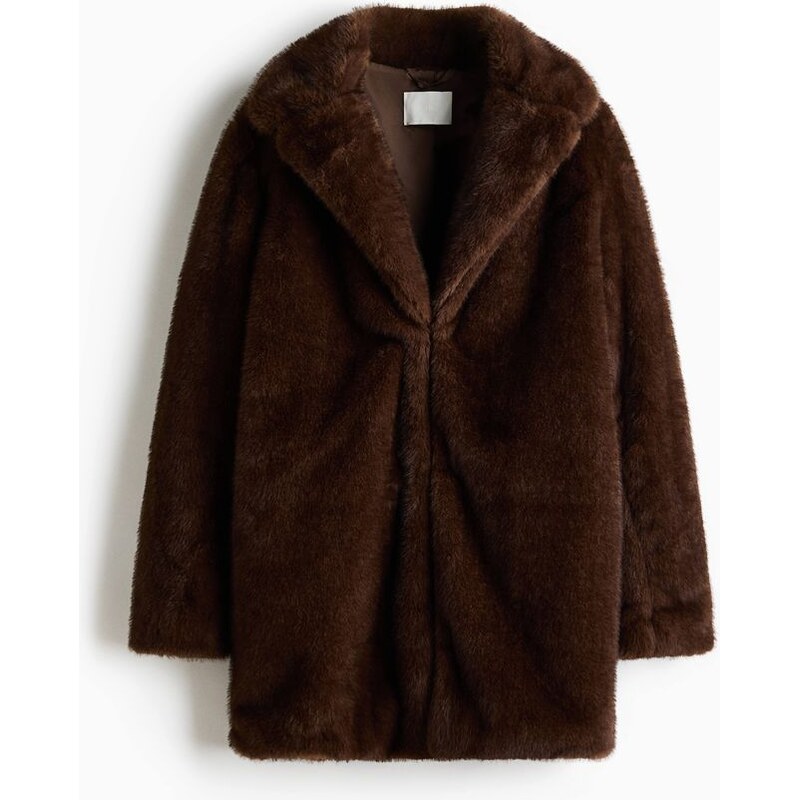 H&M - Kabát - Tmavě Hnědá