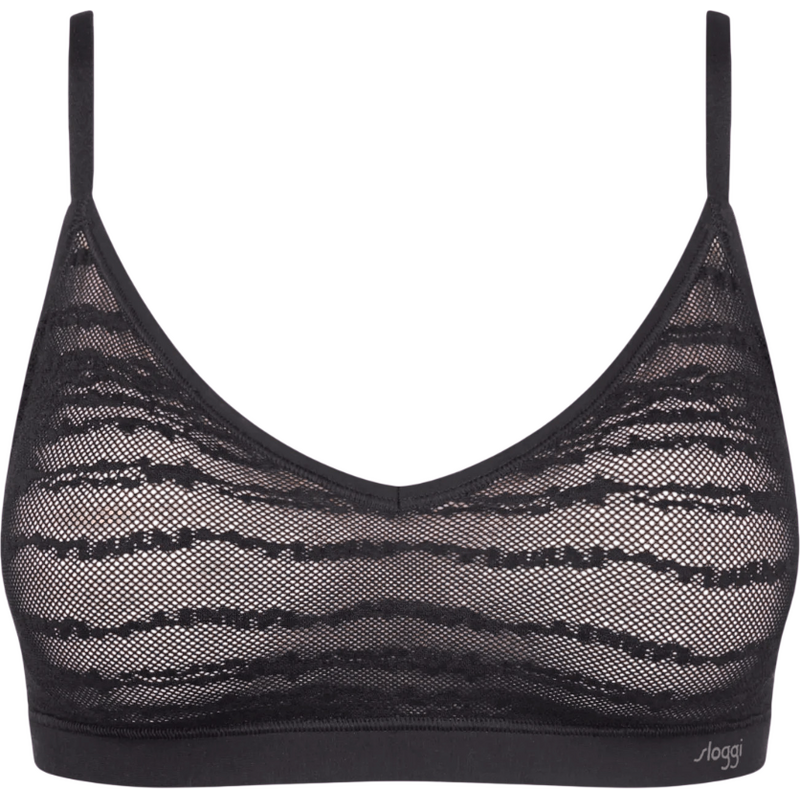 Dámská podprsenka FREE Evolve PU Lace - BLACK - černá 0004 - SLOGGI 108399905