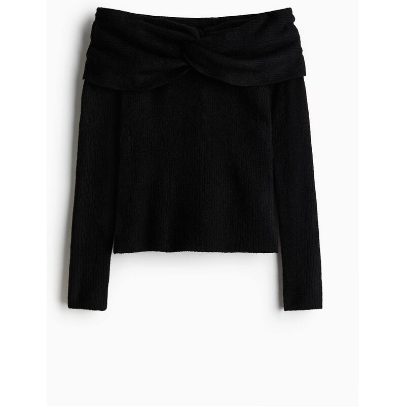 H&M - Svetr odhalující ramena - Černá