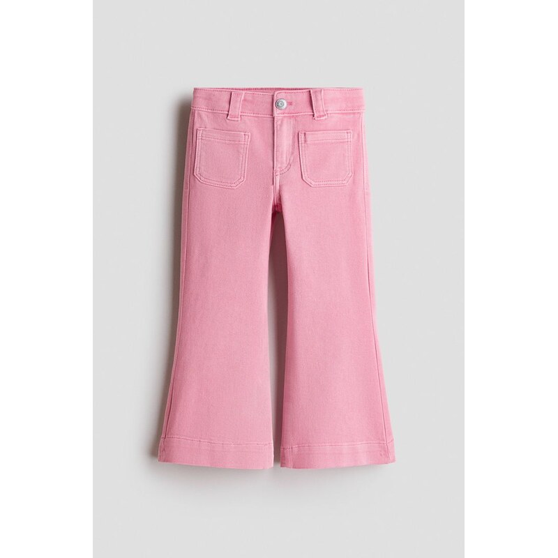 H&M - Džíny Flared - Růžová
