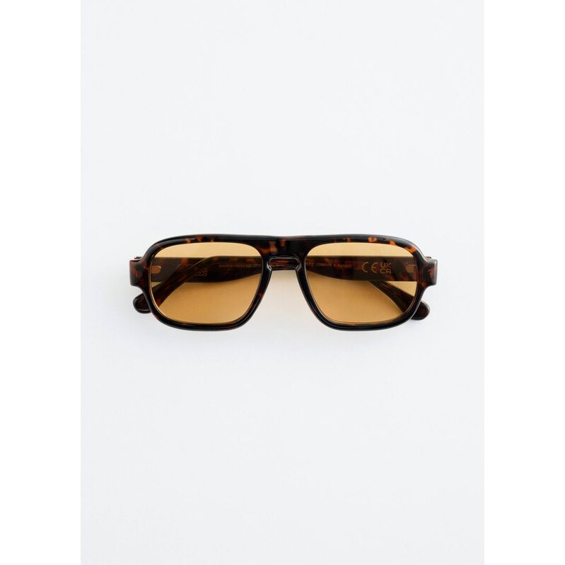 H&M - Čtvercové sluneční brýle Aviator - béžová 114239362