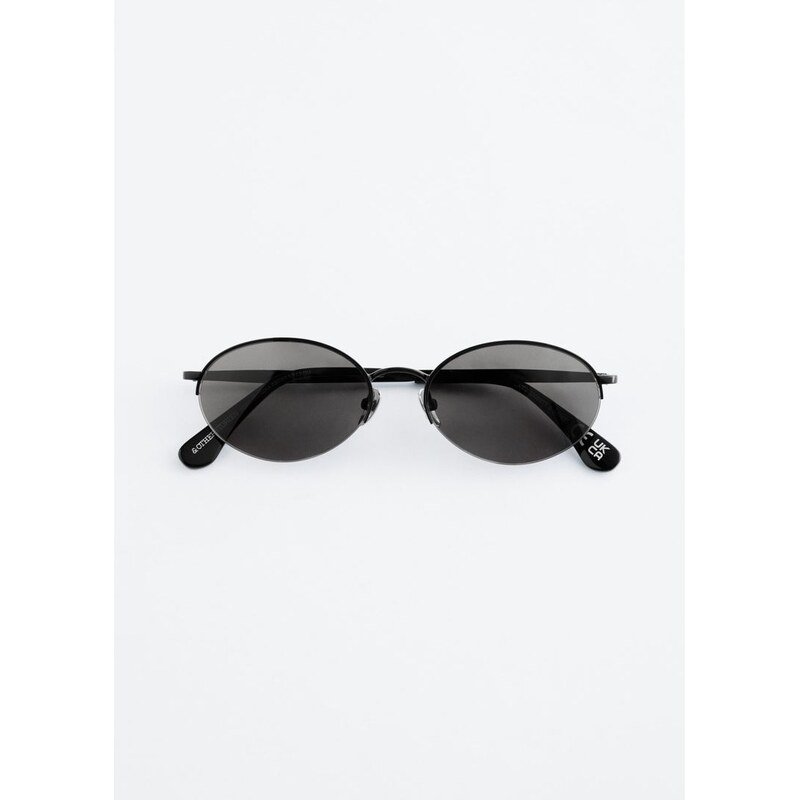 H&M - Kulaté sluneční brýles drátěnými obroučkami - černá 114378036