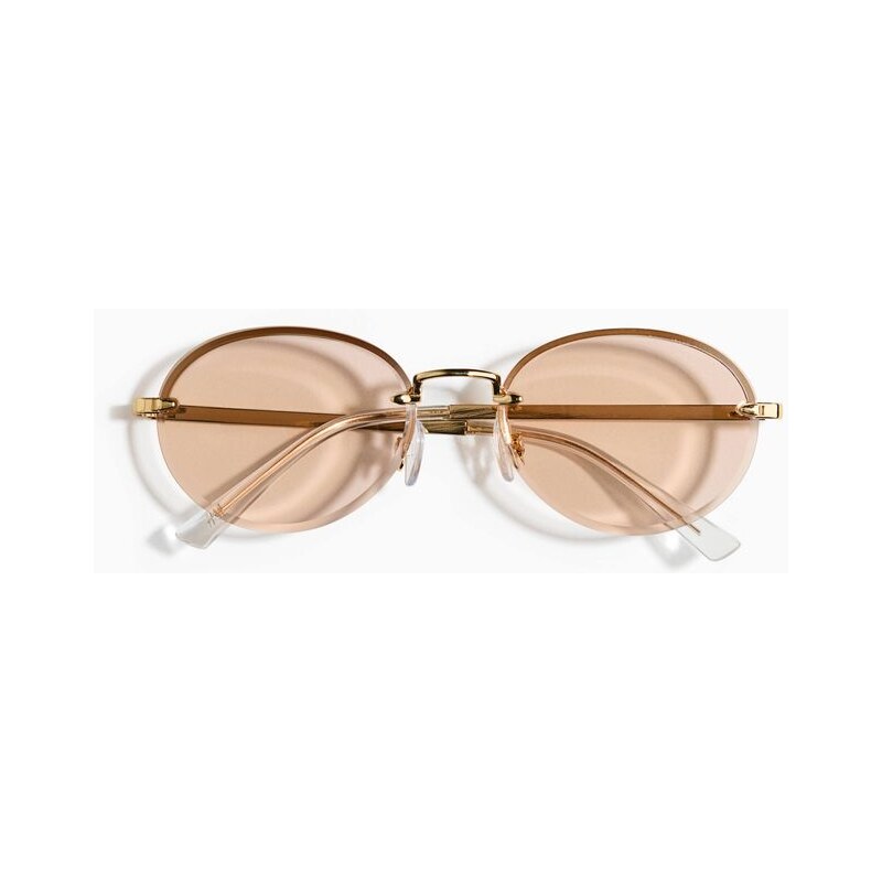 H&M - Kulaté sluneční brýle - zlatá 114378057