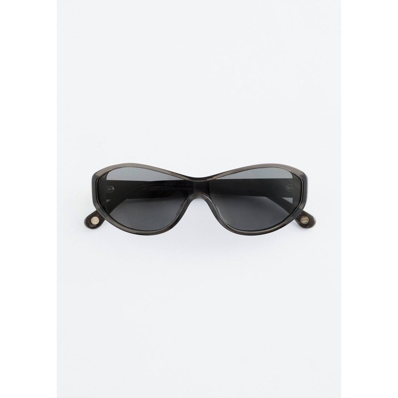H&M - Oválné acetátové sluneční brýle - šedá 114339813