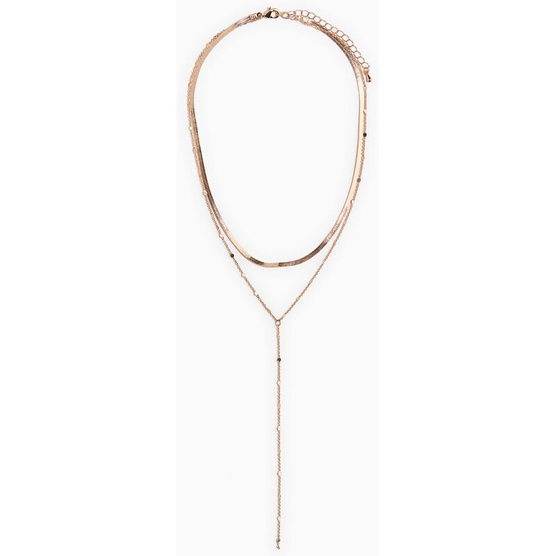 H&M - Dvouřadový náhrdelník - zlatá 114378087