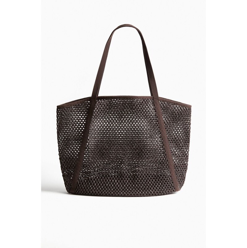 H&M - Net beach bag - hnědá 114536104