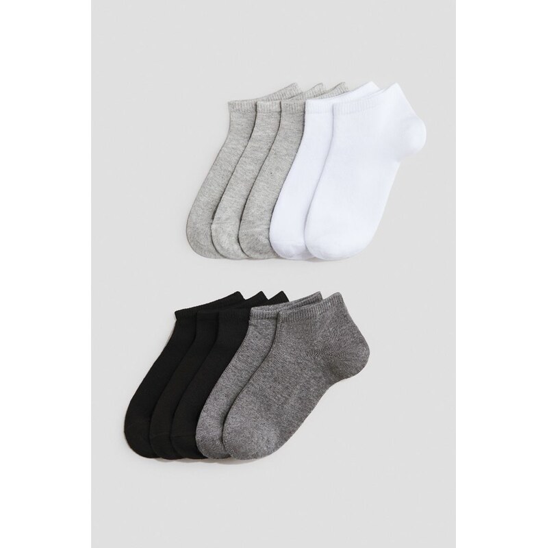 H&M - Kotníkové ponožky 10 párů - šedá 108135420