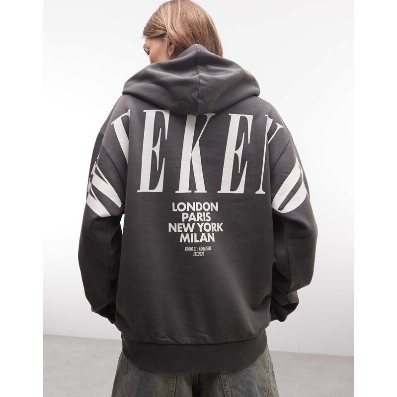 ASOS Weekend Collective Weekend Collective Icon stacked back hoodie in 114628732