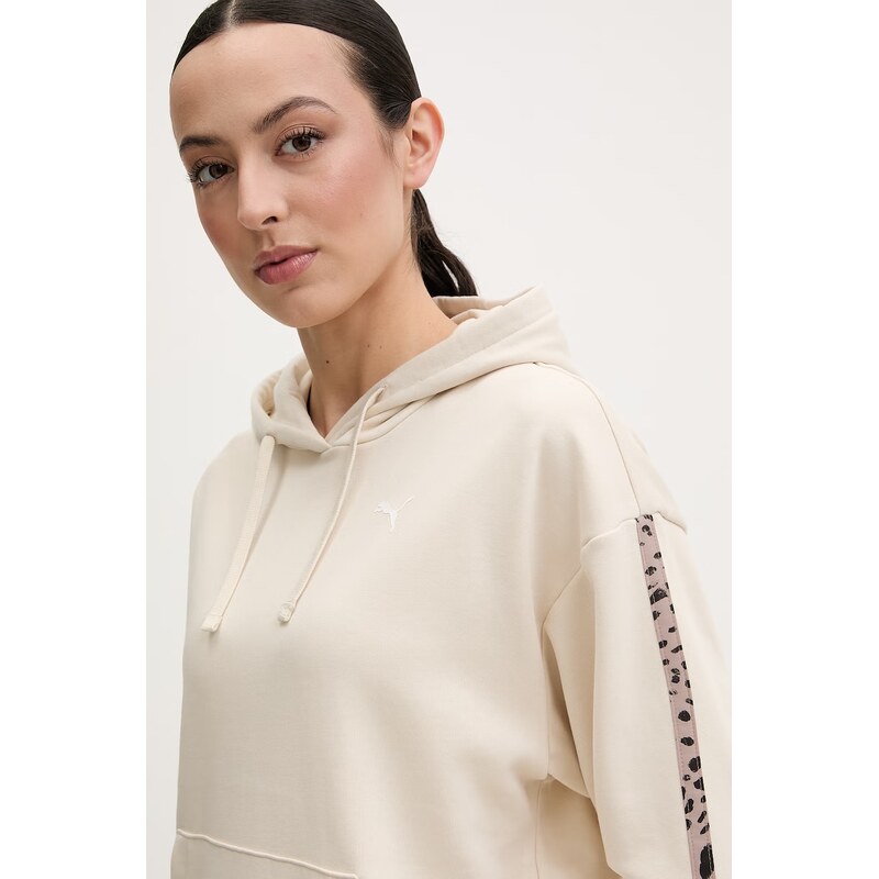 Puma mikina s kapucí dámská s bavlnou Essentials Graphic Animal