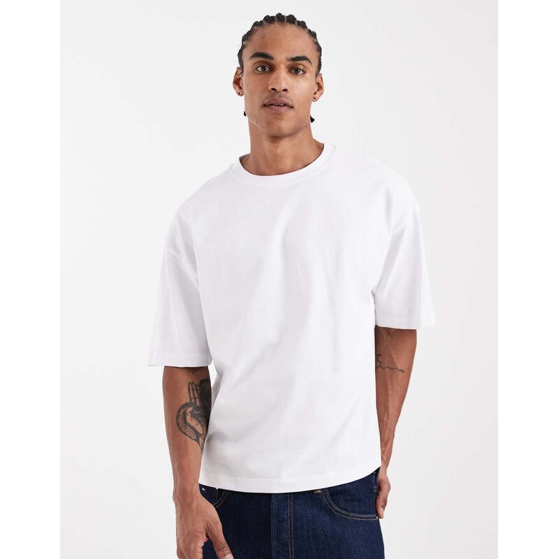 ASOS DESIGN heavyweight boxy oversized t-shirt in white