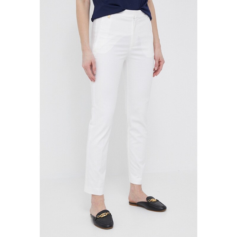 Lauren Ralph Lauren kalhoty dámské s bavlnou 114631102
