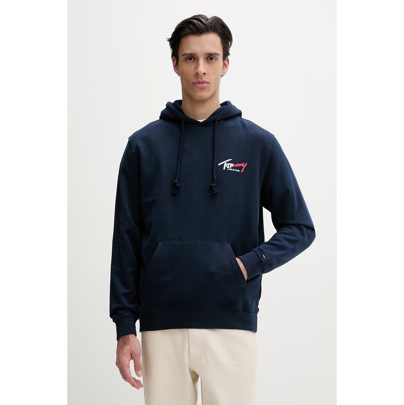 Tommy Jeans mikina s kapucí pánská bavlněná