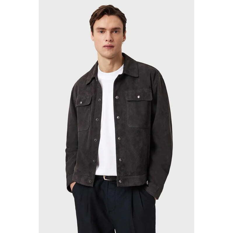 AllSaints bunda pánská semišová SHELTON